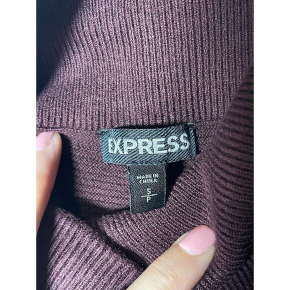 Express Burgundy Bodycon Pencil Knit Midi Skirt Women's Size Small - Picture 3 of 4